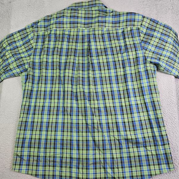 Orvis Button Front Shirt Lot of 2 Men's XL Green & Yellow Plaid Casual As Is - Picture 7 of 15